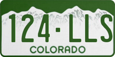 CO license plate 124LLS