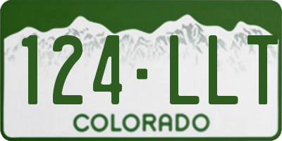 CO license plate 124LLT