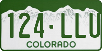 CO license plate 124LLU