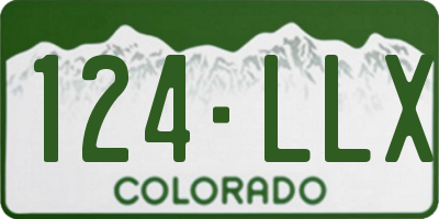 CO license plate 124LLX