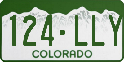 CO license plate 124LLY