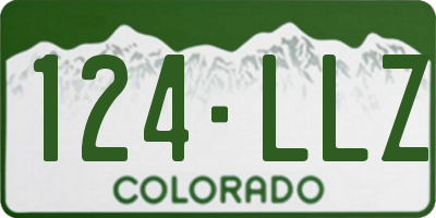 CO license plate 124LLZ