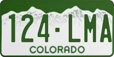 CO license plate 124LMA