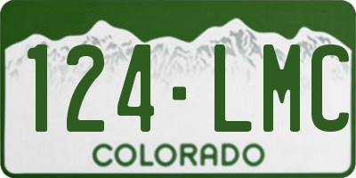 CO license plate 124LMC