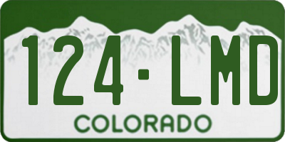 CO license plate 124LMD