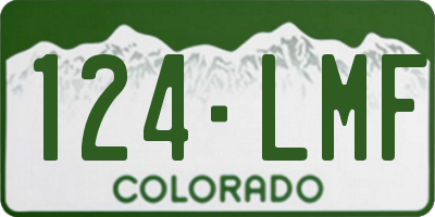 CO license plate 124LMF