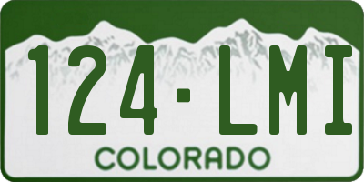 CO license plate 124LMI