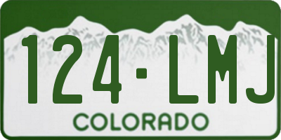 CO license plate 124LMJ