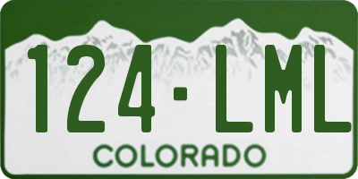 CO license plate 124LML