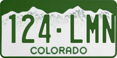 CO license plate 124LMN