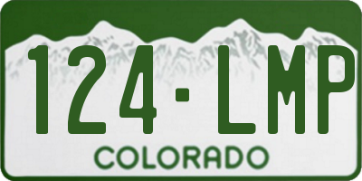 CO license plate 124LMP