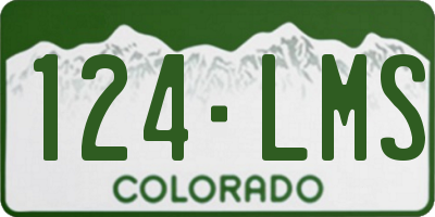 CO license plate 124LMS