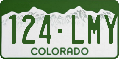 CO license plate 124LMY