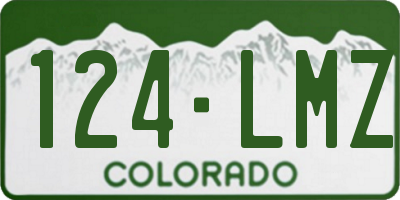 CO license plate 124LMZ