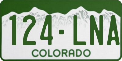 CO license plate 124LNA