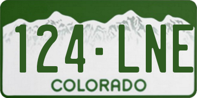 CO license plate 124LNE