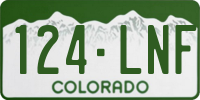 CO license plate 124LNF