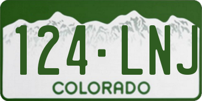 CO license plate 124LNJ