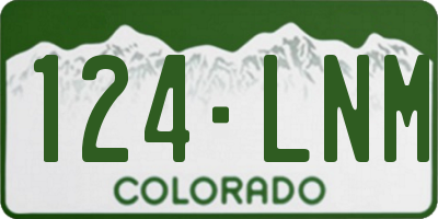 CO license plate 124LNM