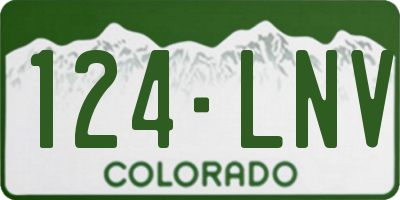 CO license plate 124LNV