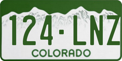 CO license plate 124LNZ