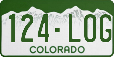 CO license plate 124LOG