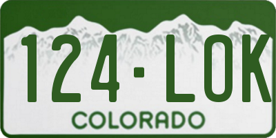 CO license plate 124LOK