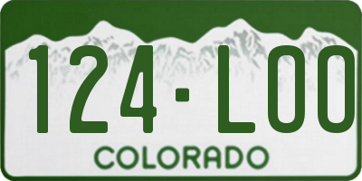 CO license plate 124LOO
