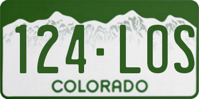 CO license plate 124LOS