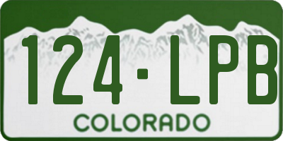 CO license plate 124LPB