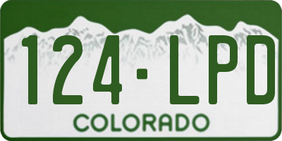 CO license plate 124LPD