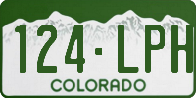 CO license plate 124LPH