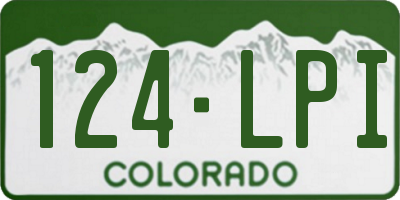 CO license plate 124LPI