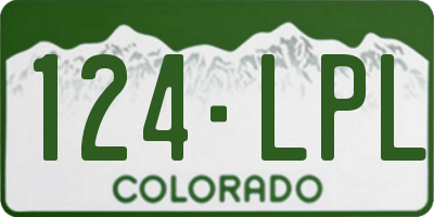 CO license plate 124LPL