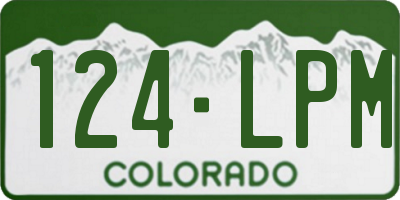 CO license plate 124LPM