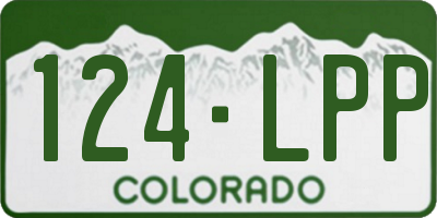 CO license plate 124LPP