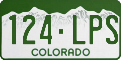 CO license plate 124LPS