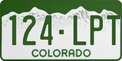 CO license plate 124LPT