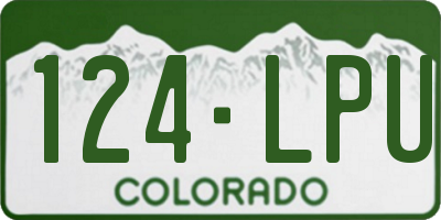 CO license plate 124LPU