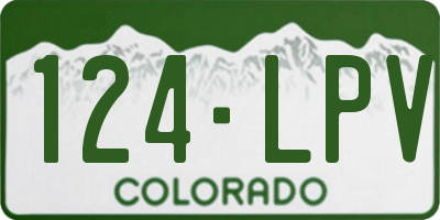 CO license plate 124LPV
