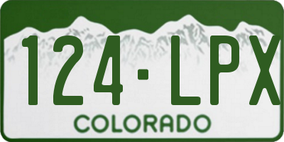 CO license plate 124LPX