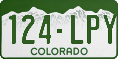 CO license plate 124LPY