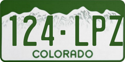 CO license plate 124LPZ