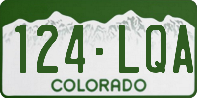CO license plate 124LQA