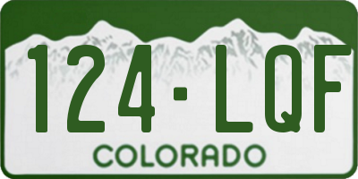 CO license plate 124LQF