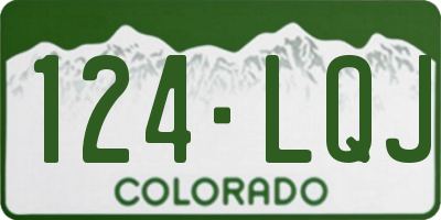 CO license plate 124LQJ
