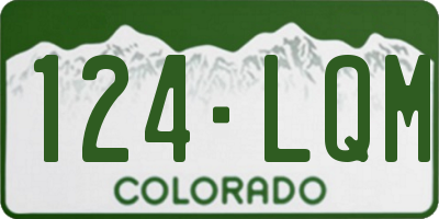 CO license plate 124LQM