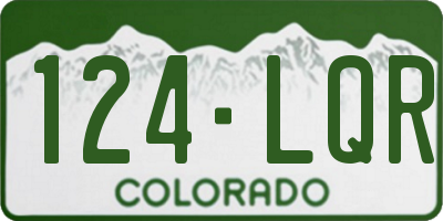 CO license plate 124LQR