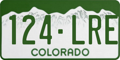 CO license plate 124LRE