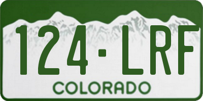 CO license plate 124LRF